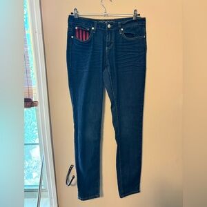 COOGI Dark Blue Denim with Yellow Stitching